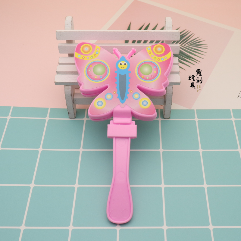 Butterfly hand clap, children's plastic toy giveaway, party liven up the atmosphere, cheering props whistle, whistle, children's cartoon Specification image