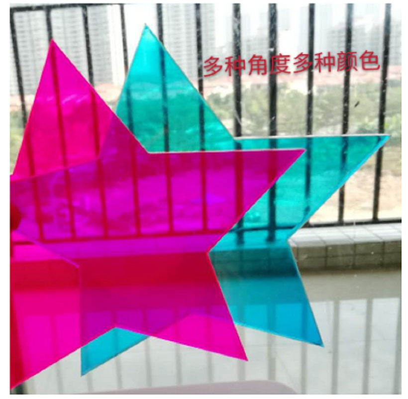 Export rainbow seven-color laser acrylic sheet, colorful sheet, organic glass seven-color reflective color-changing wedding decorative sheet Specification image