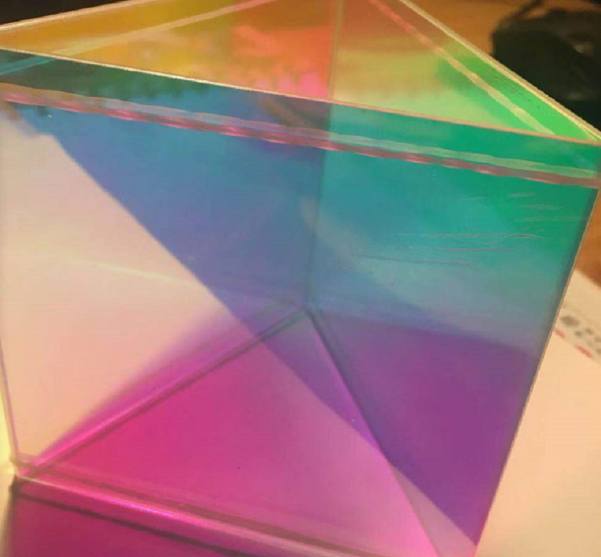 Export rainbow seven-color laser acrylic sheet, colorful sheet, organic glass seven-color reflective color-changing wedding decorative sheet Item Picture