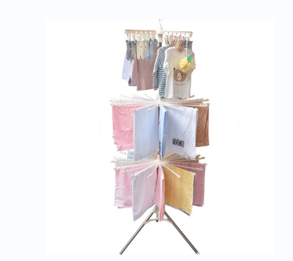 Rotating and folding clothes drying rack Application Scenario