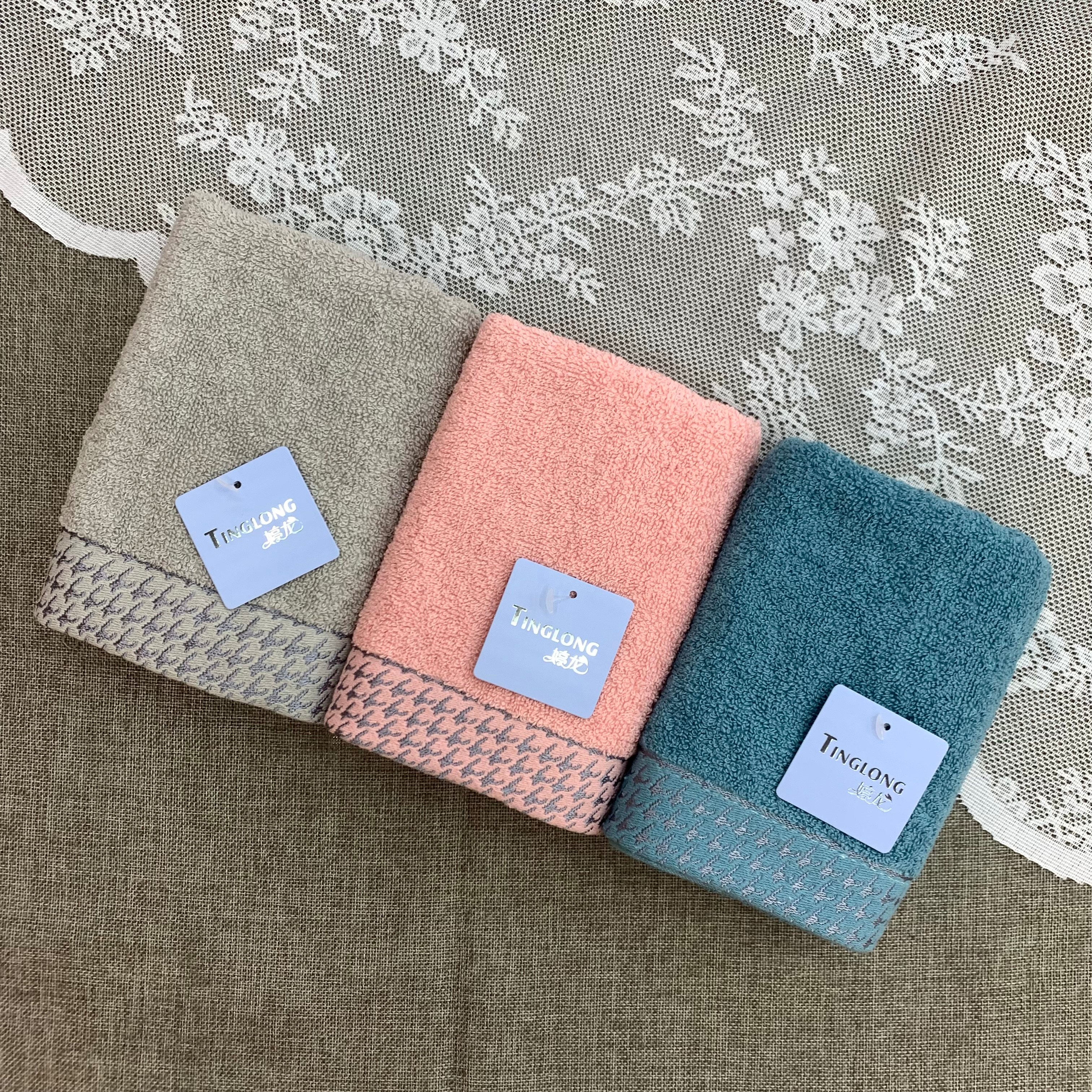Tinglong dark series towels for face washing and bath towels details Picture