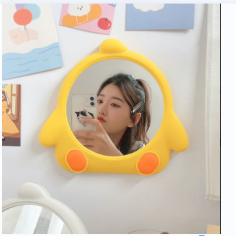 小鸡台式镜桌面化妆镜外贸