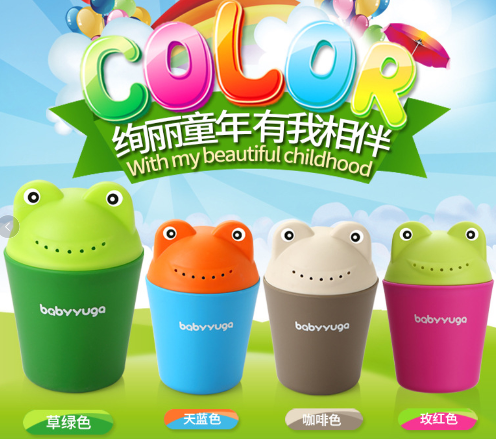 Plastic frog shampoo cups for export