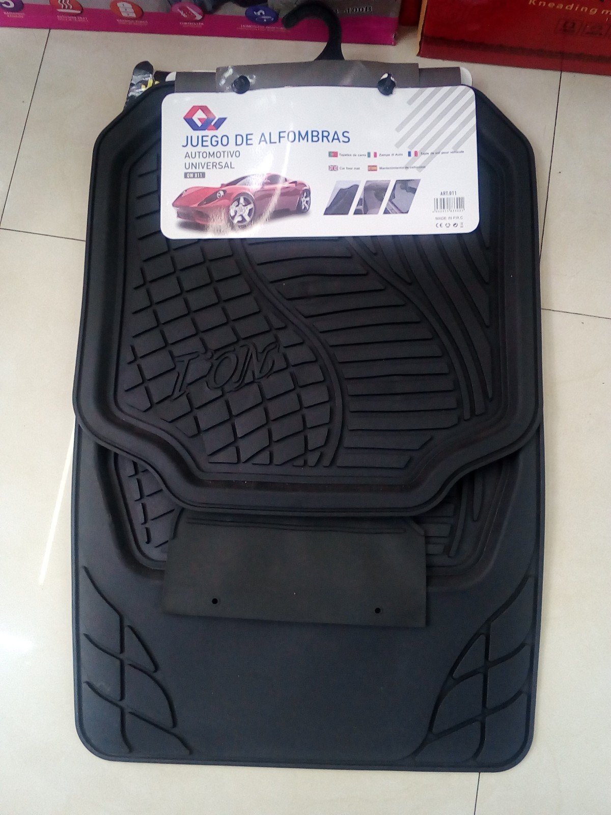 PVCNO.1 floor mat 4-piece anti-slip carpet floor mat PVC carpet export General car floor mat Car floor mat Foot mat 4pc Qiwei Car Decoration QW59