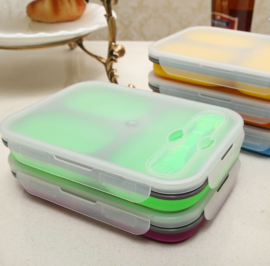 Creativa 3 compartimiento de silicona plegable lunchbox Application Scenario