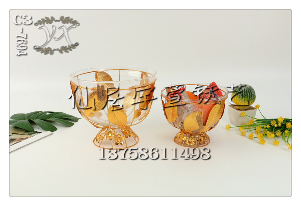 Yuxuan Ironwork Creative European Rose Gold Candy Jar Home Decor with Lid Snack Storage Jar 23 Item Picture