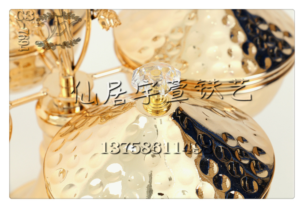 Yuxuan Ironwork Rose Gold European-style light luxury metal ironwork candy stand, pastry stand, coffee stand 15 Specification image