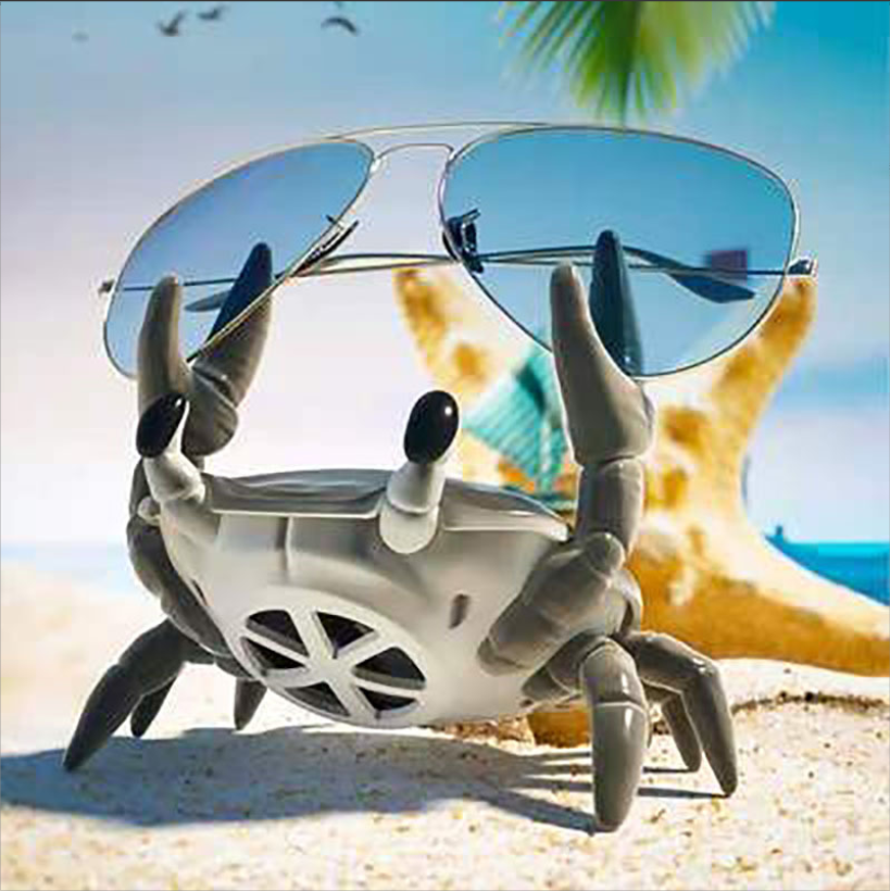 螃蟹蓝牙音响手机桌面支架网红笔架创意礼品摆件懒人支架