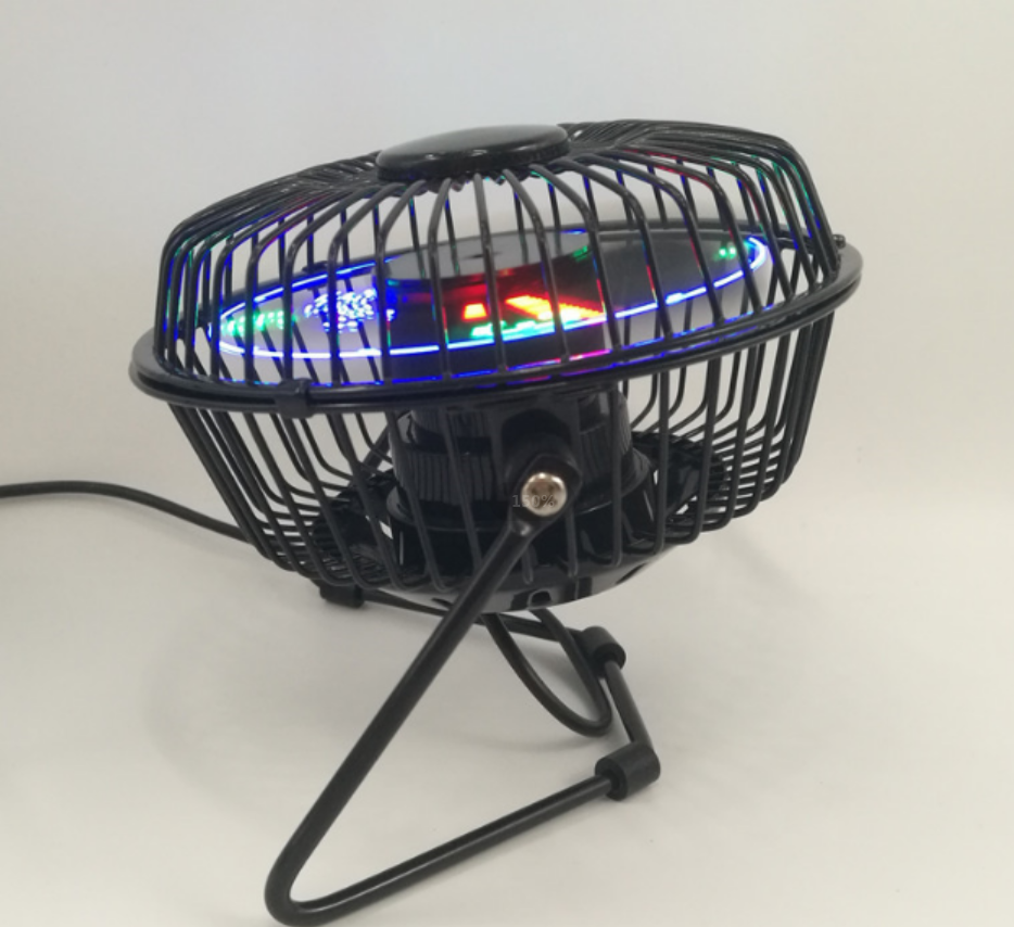 Mini desktop clock ironwork fan for export Specification image