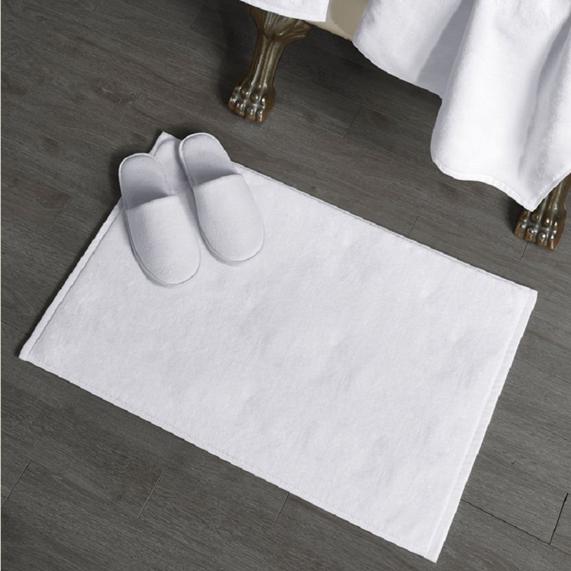 Five-star hotel supplies floor MATS, pure cotton bathroom, all-cotton bathroom entrance absorbent floor MATS, towels soft, absorbent and not easy to shed Item Picture