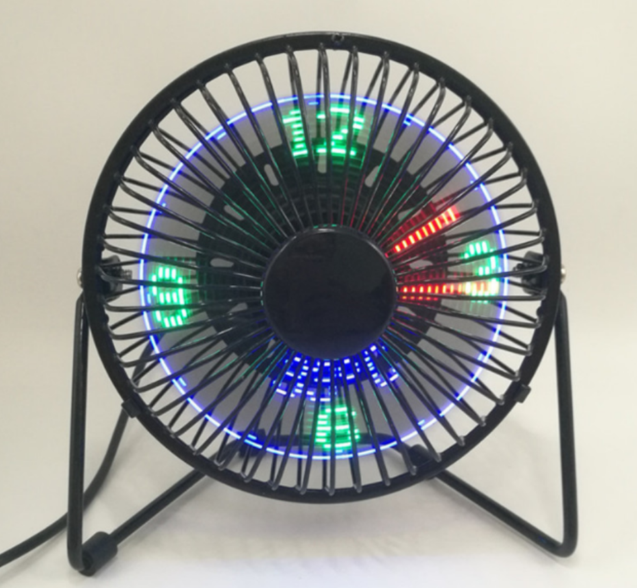 Mini desktop clock ironwork fan for export details Picture