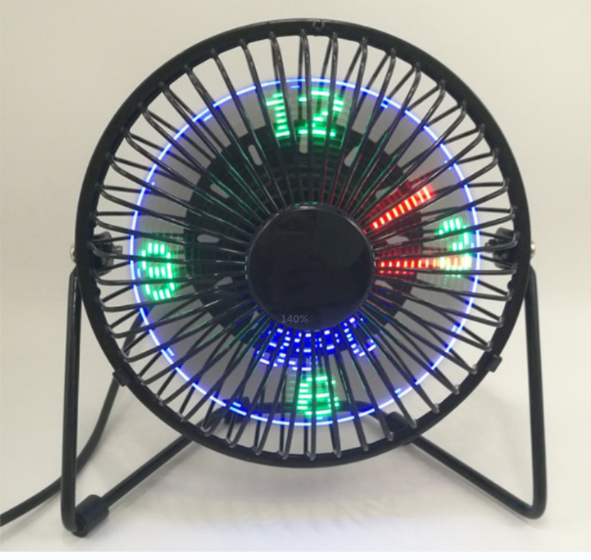 Mini desktop clock ironwork fan for export