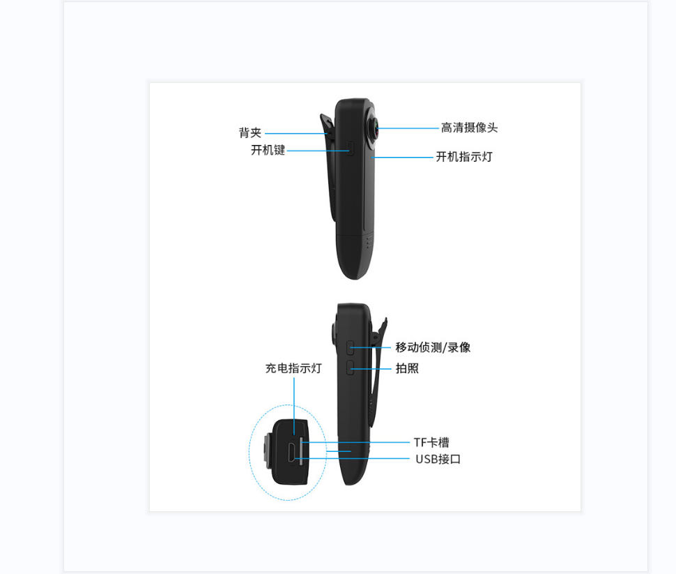 Export of outdoor sports back-mounted cameras Application Scenario