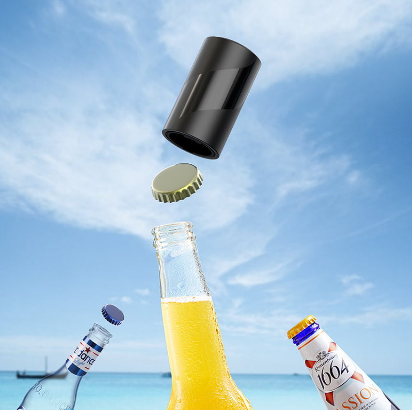 Beer bottle opener, creative bar tool, screwdriver press type red wine and beer bottle opener Application Scenario