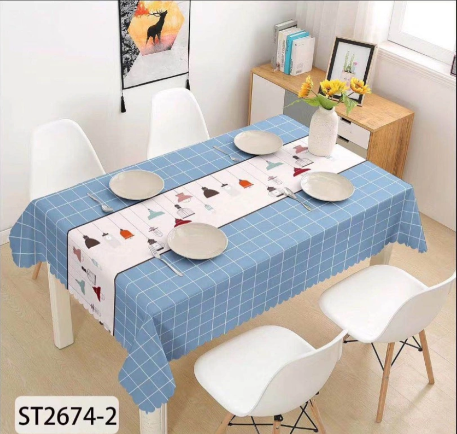 台布PVC格子1.37*20 米厂家直销 新款桌布 高档家用桌布 热销款台布桌布
