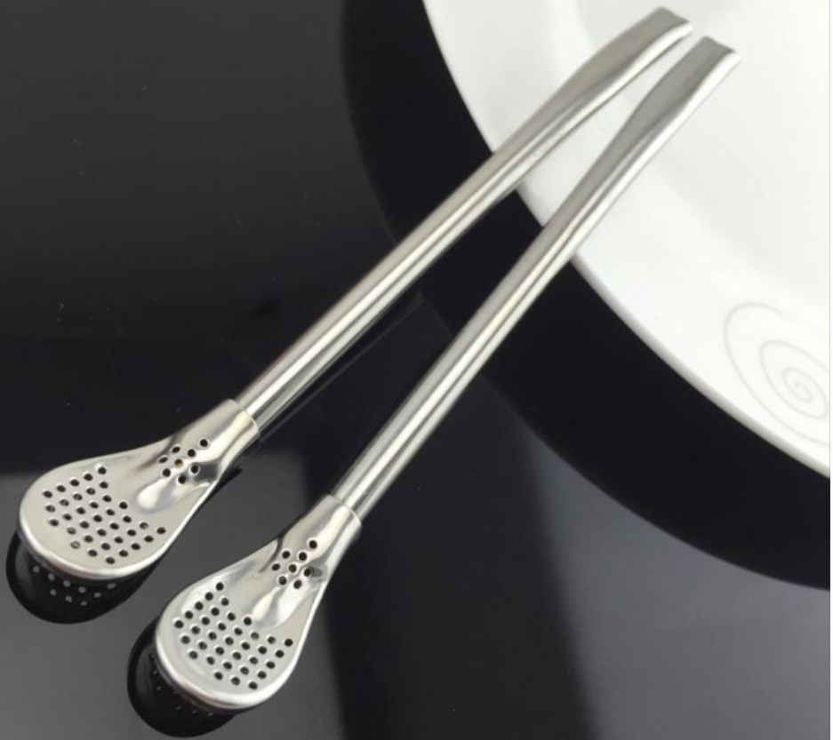 304 stainless steel straw filtering tea spoon for export