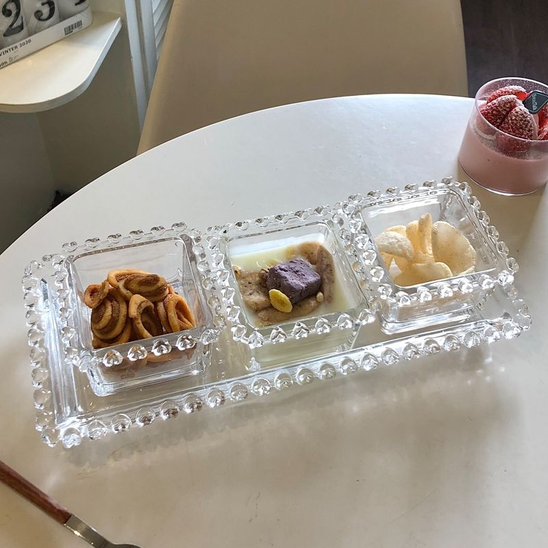 网红爱心玻璃沙拉碗4件套