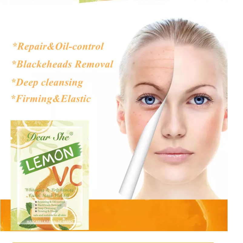 Dear She Fresh Lemon Moisturizing and Beautifying Peel-off Mask Cleansing Mud Mask Removes blackheads and acne and cleanses pores Specification image