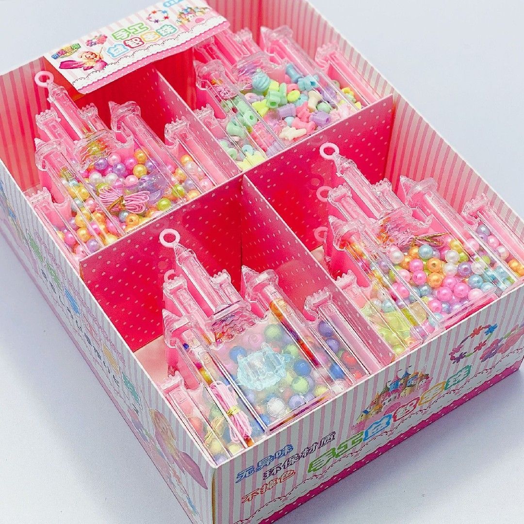 城堡DIY手串儿童礼物串珠项链手环戒指手工制作材料包活动礼品物图