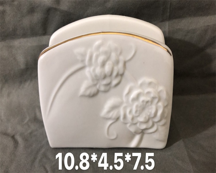 方圆陶瓷酒店家居专用餐巾架描金白瓷餐巾架FYJBGHDBB6858895详情图9