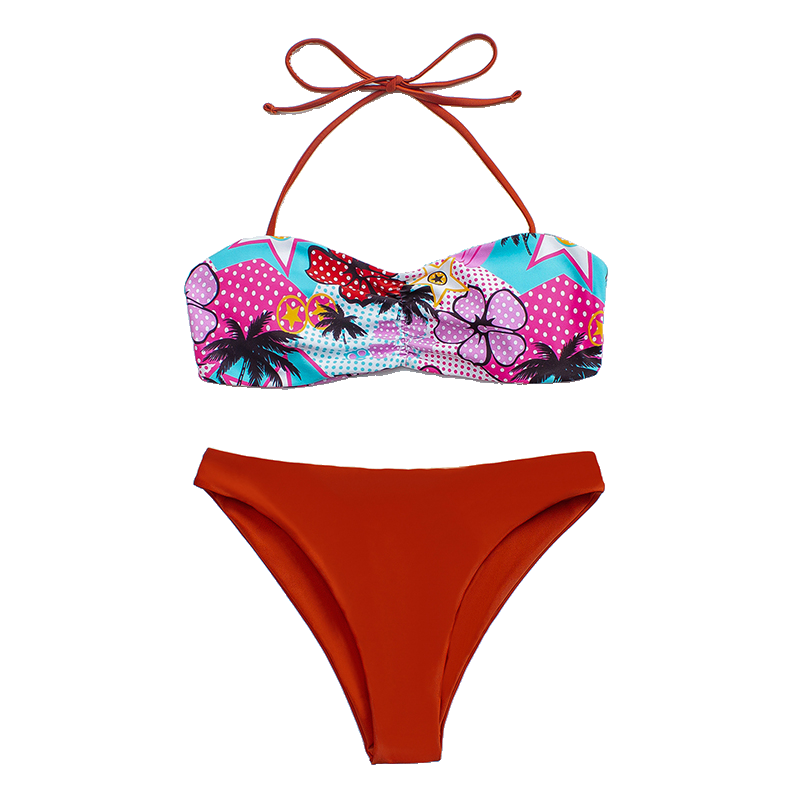 比基尼印花/性感欧美泳衣/bikini白底实物图