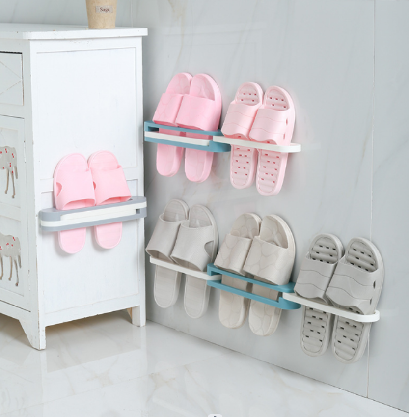 Creative foldable three-in-one slipper rack Item Picture