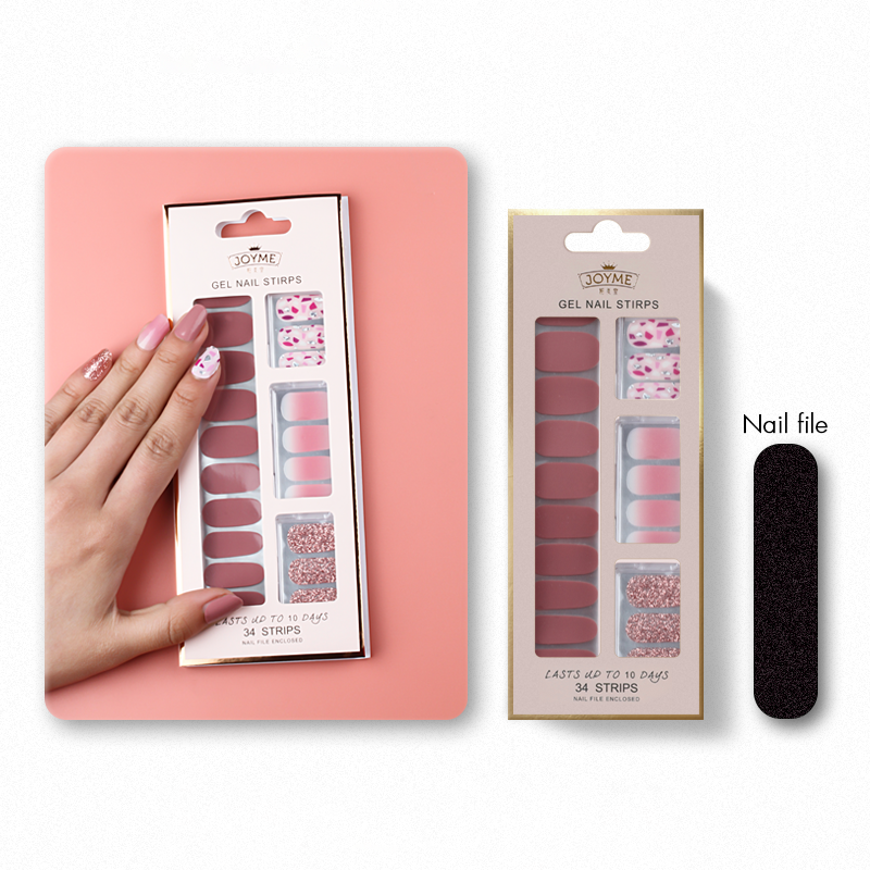 34 Nail stickers without baking lamp, Korean imported PU film nail stickers, waterproof and wear-resistant nail stickers 19 details Picture