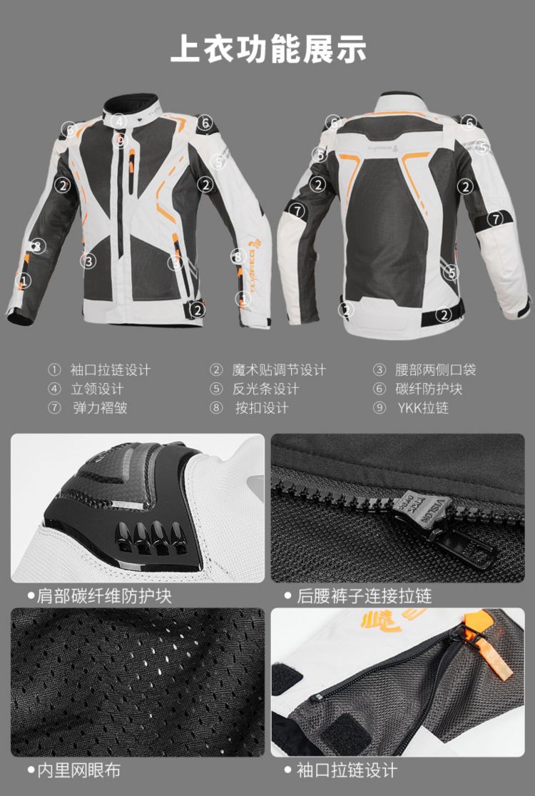 新款tuareg图阿雷格骑行服摩托车衣服装男赛机车服四季防风保暖冬详情图10