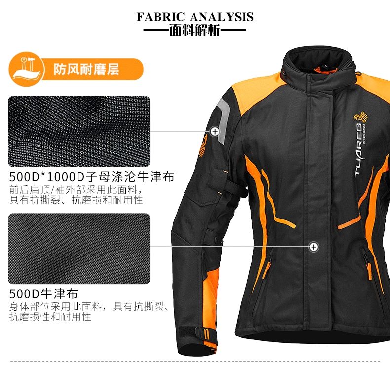 图阿雷格骑行服男摩托车骑行服女套装摩旅服装骑士装备拉力服机车详情图6