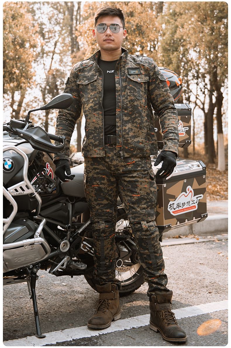 tuareg motorcycle riding suits, men's heavy motorcycle sets, racing suits, camouflage motorcycle riding equipment detail image 7