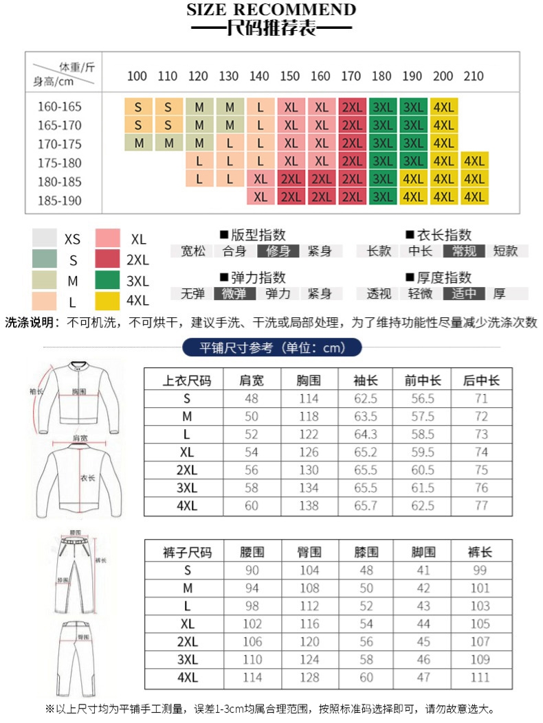 图阿雷格拉力服男摩托车骑行服套装摩旅防摔骑士装备机车服冬防水详情图8