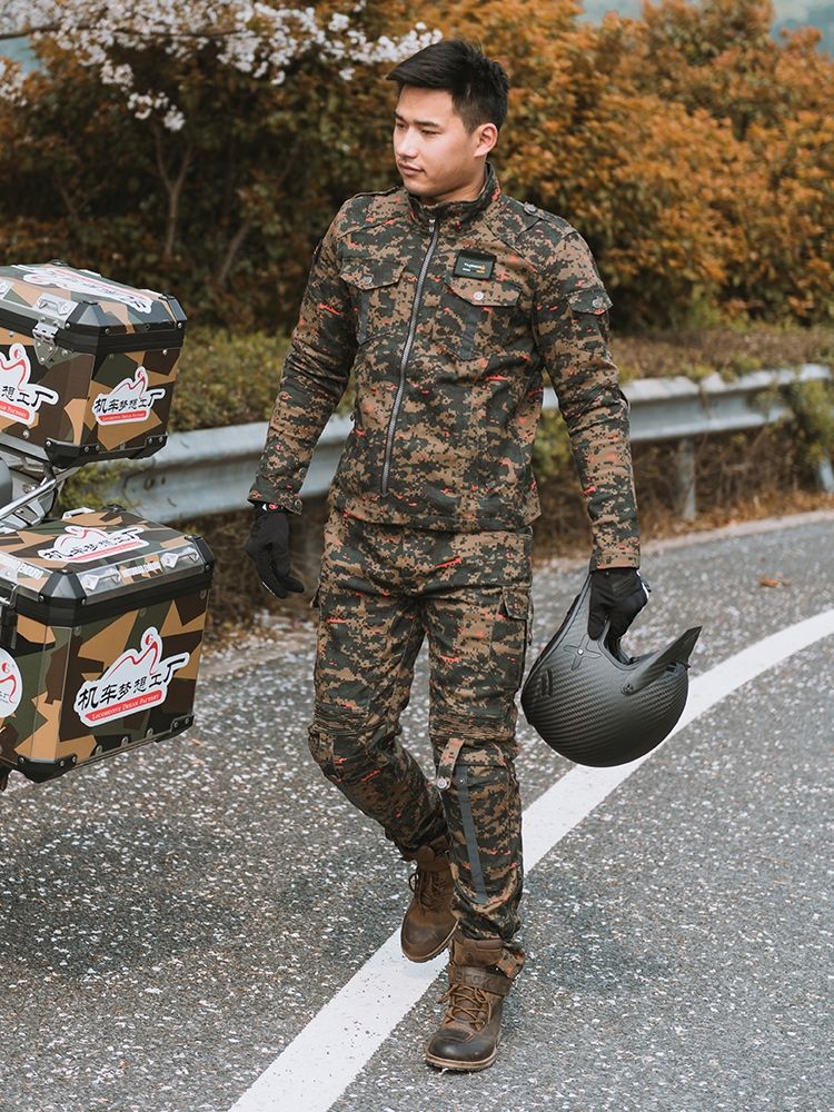 tuareg motorcycle riding suits, men's heavy motorcycle sets, racing suits, camouflage motorcycle riding equipment Specification image