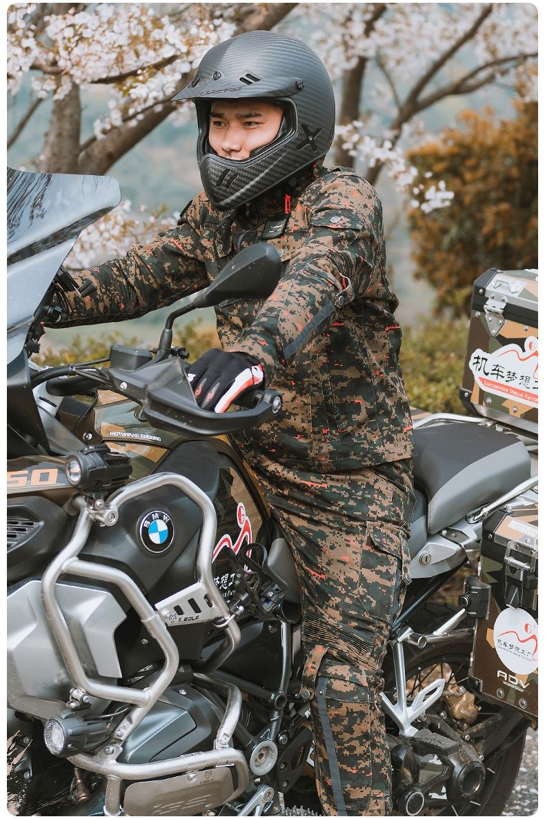 tuareg motorcycle riding suits, men's heavy motorcycle sets, racing suits, camouflage motorcycle riding equipment detail image 8