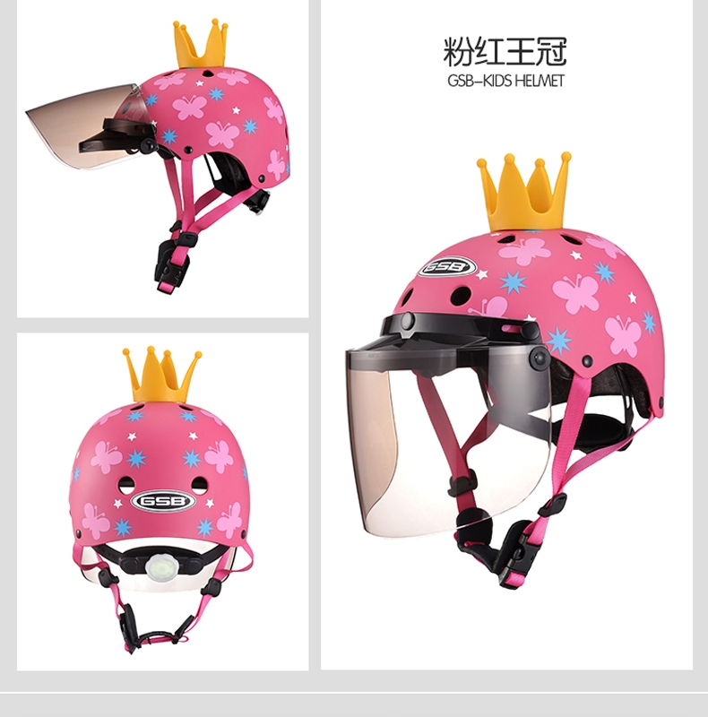GSB Children's electric bike safety helmet, electric bike helmet, suitable for both boys and girls, babies, summer sun protection and all-season use detail image 10