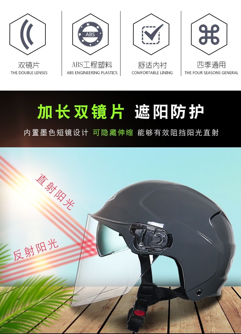 GSB electric bike helmets for men and women, summer sun protection, semi-covered electric bike safety helmets, suitable for all seasons detail image 3
