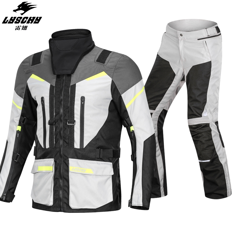 Lei Chi motorcycle riding suit set for men: Winter cold-proof, warm, anti-drop, all-season waterproof, large-sized motorcycle rally suit Item Picture