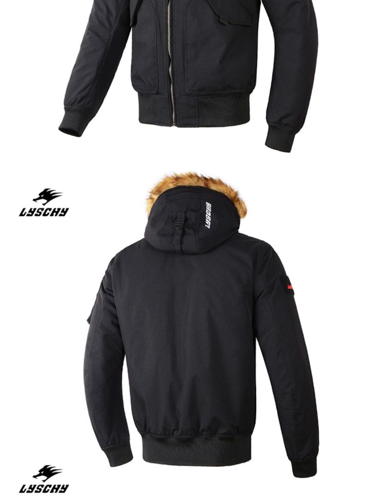 Lei Chi motorcycle riding suit set, men's all-season versatile waterproof winter warm thickened casual jacket racing suit detail image 8