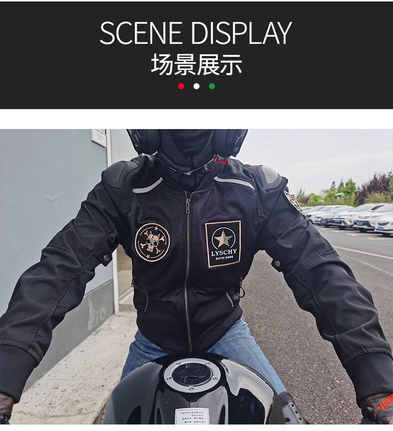 Lei Chi motorcycle riding clothing, summer mesh breathable jacket, anti-drop, all-season waterproof motorcycle riding clothing, rider equipment detail image 3