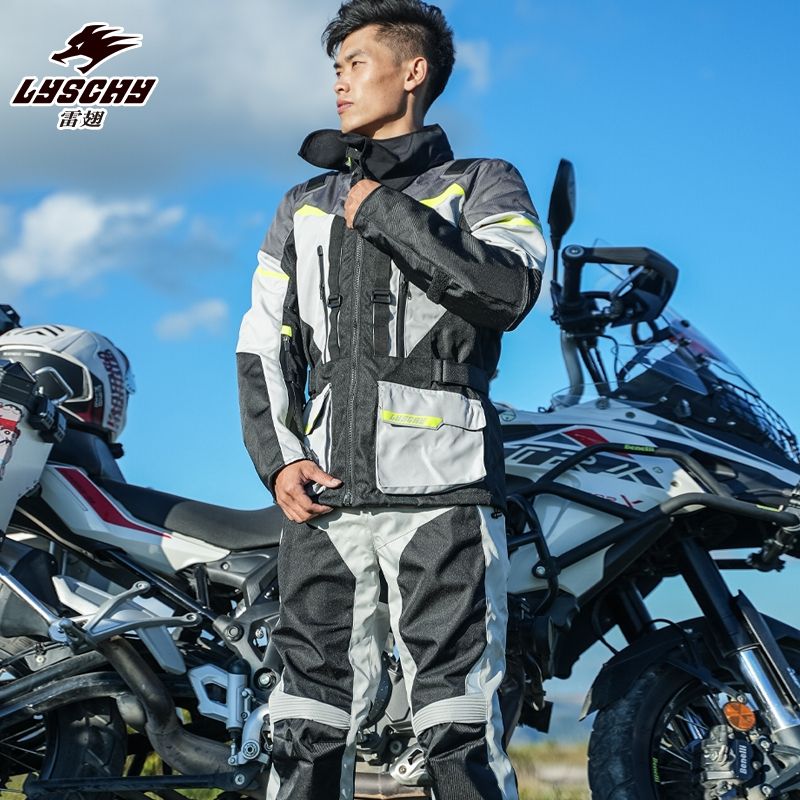 Lei Chi motorcycle riding suit set for men: Winter cold-proof, warm, anti-drop, all-season waterproof, large-sized motorcycle rally suit details Picture