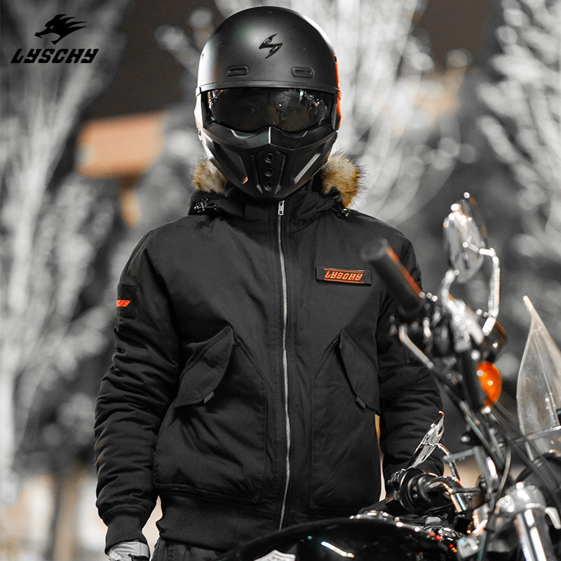 Lei Chi motorcycle riding suit set, men's all-season versatile waterproof winter warm thickened casual jacket racing suit