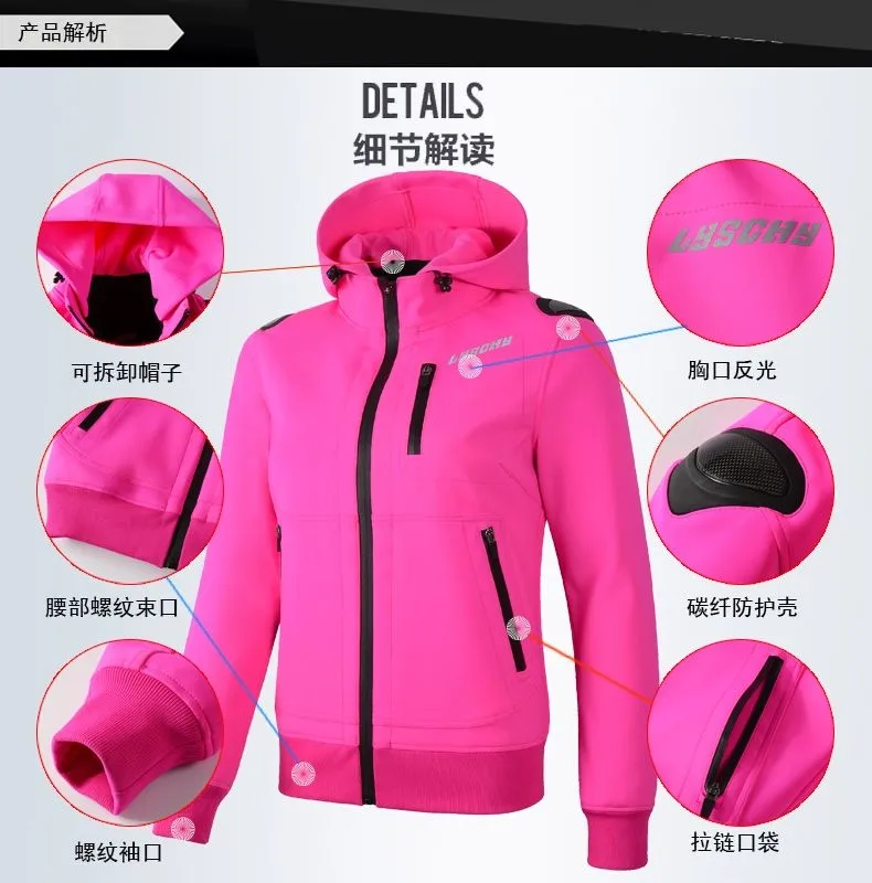 Lei Chi motorcycle riding suit set for men, all-season versatile waterproof and warm winter casual jacket for women detail image 5