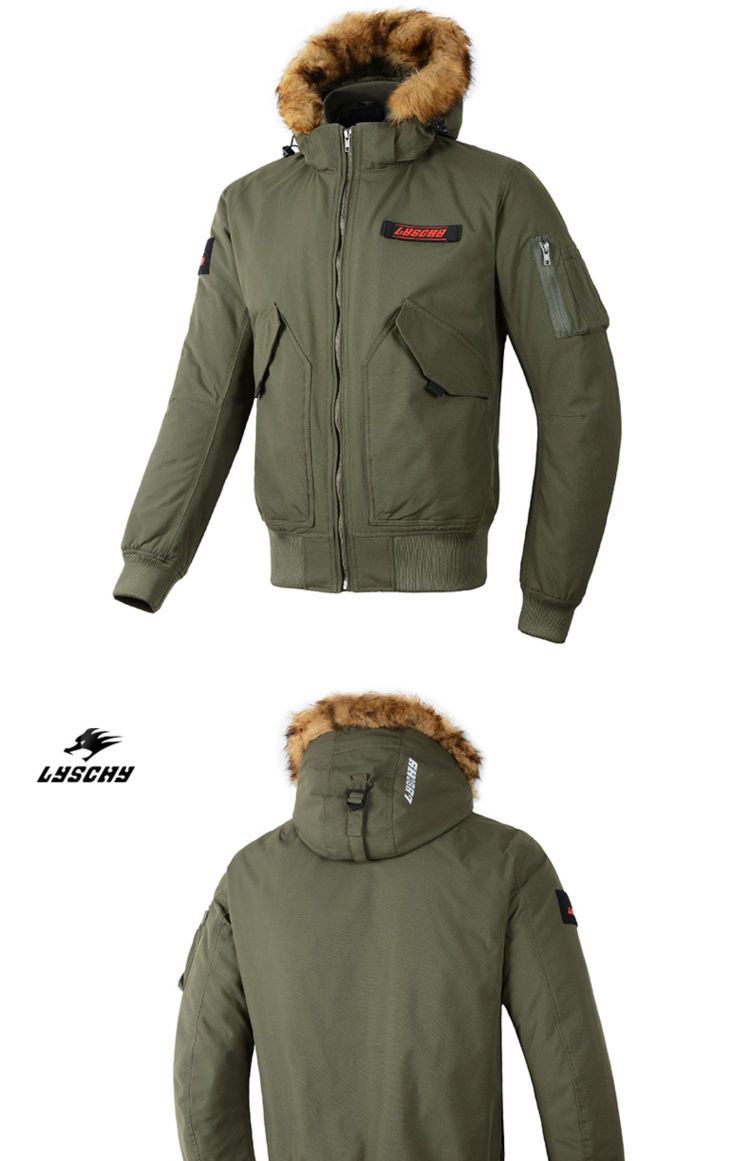 Lei Chi motorcycle riding suit set, men's all-season versatile waterproof winter warm thickened casual jacket racing suit detail image 9
