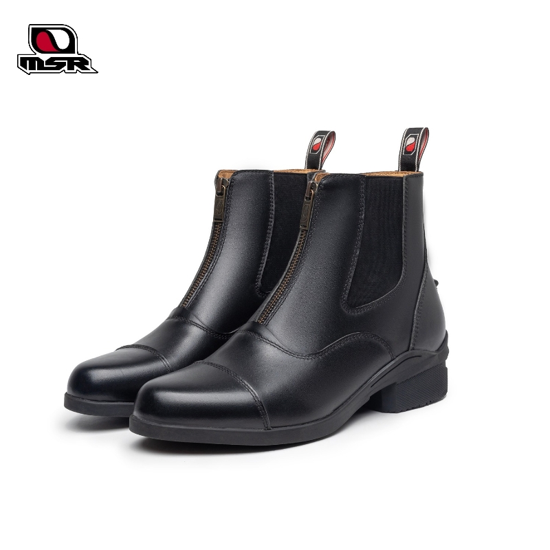 MSR riding boots, children's professional equestrian boots, adult riding shoes, Yingshi genuine leather cowhide, men's and women's Martin boots, short riding boots Item Picture