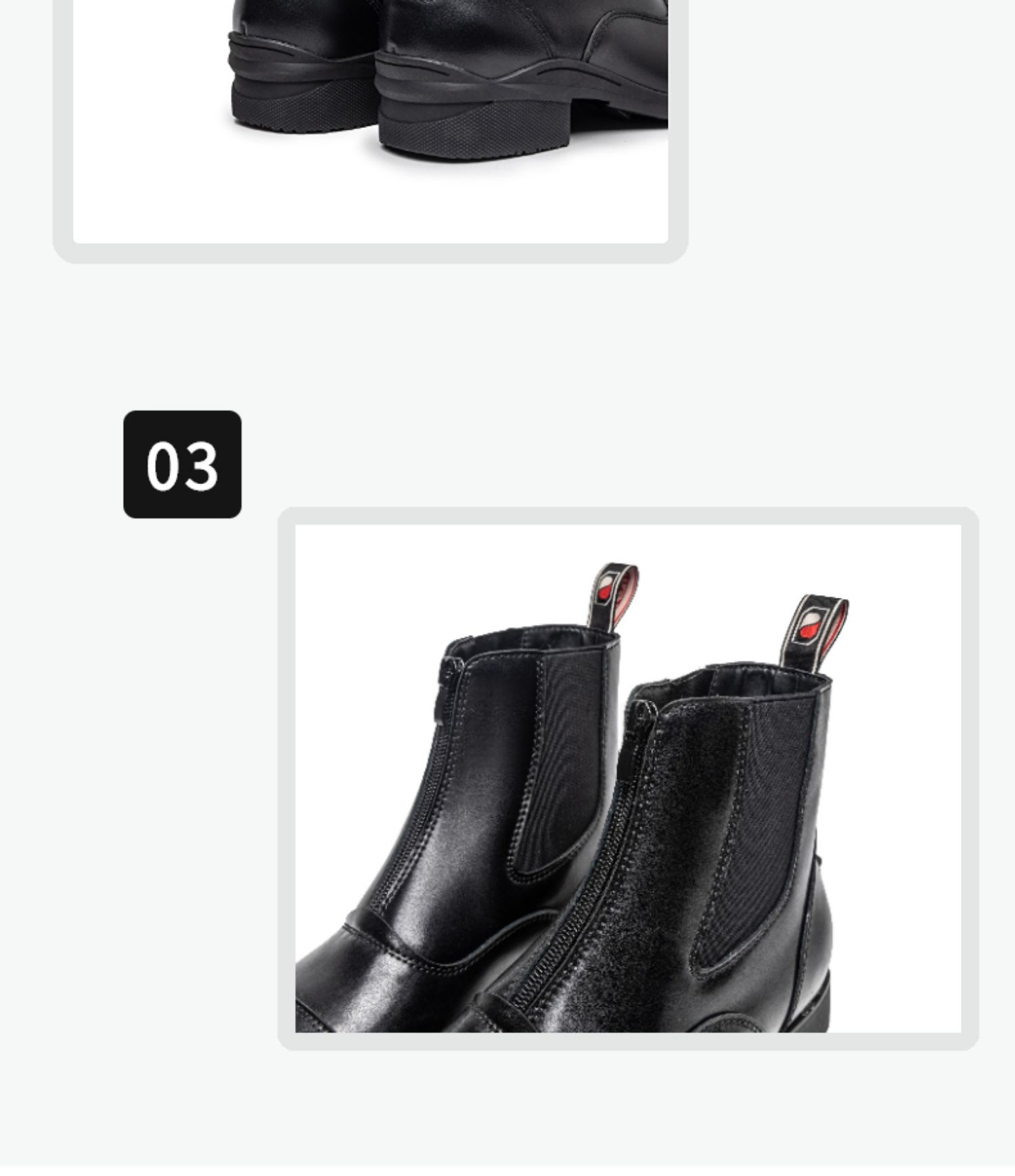 MSR riding boots, children's professional equestrian boots, adult riding shoes, Yingshi genuine leather cowhide, men's and women's Martin boots, short riding boots detail image 11