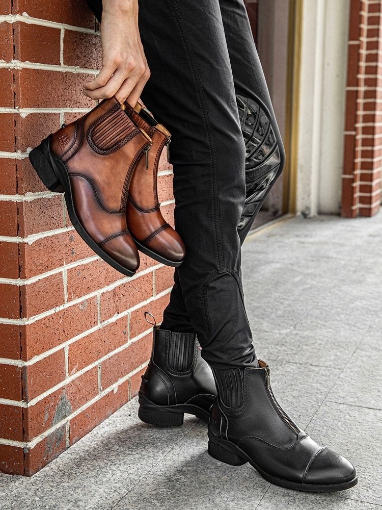 MSR riding boots, children's equestrian boots, professional genuine leather and cowhide riding shoes and boots, British men's and women's ankle boots, Martin boots, riding boots details Picture