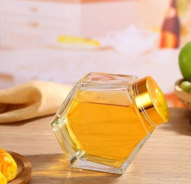 500ml六棱玻璃瓶密封罐带盖食品级保鲜罐子蜂蜜小罐头果酱瓶子带搅拌棒详情图6