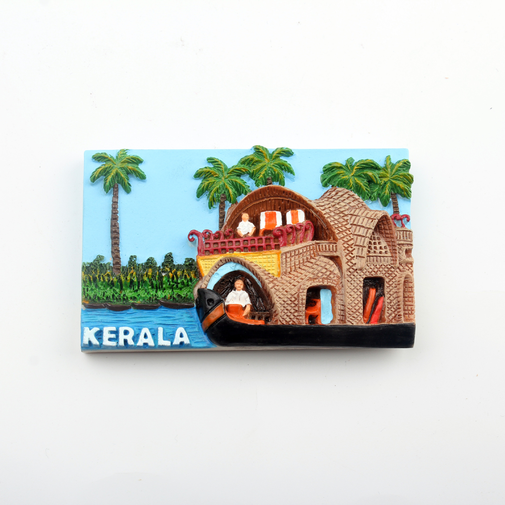 源头工厂跨境货源3D手绘印度大象神像风景旅游纪念品彩绘树脂带磁冰箱贴详情7