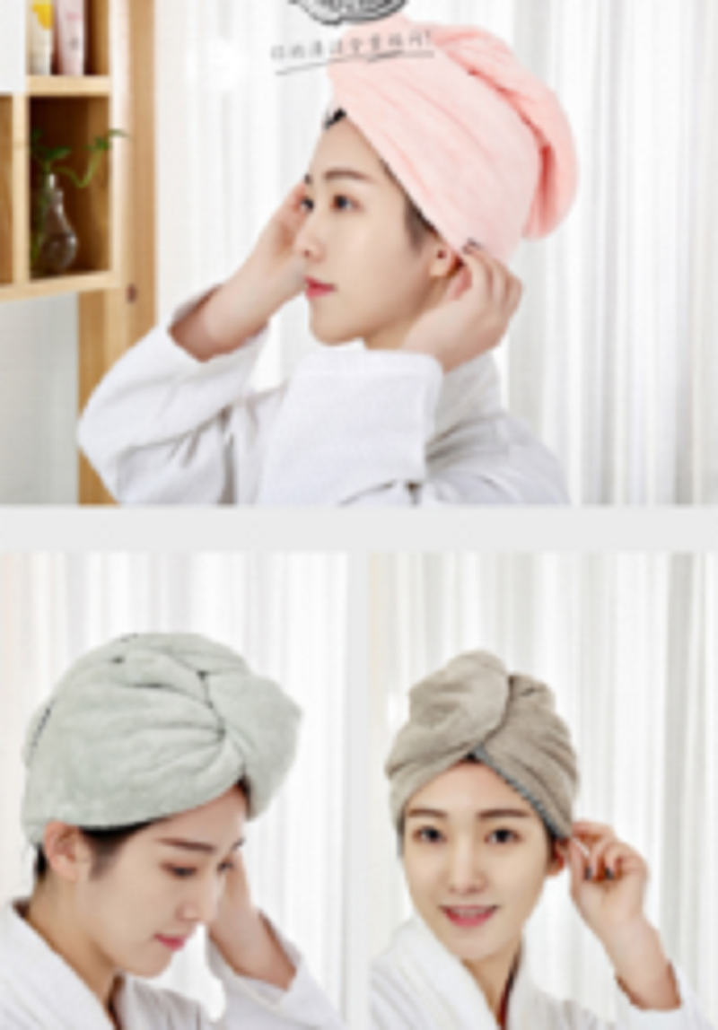 غطاء تجفيف الشعر بصوف مرجاني (شعر طويل) 3686