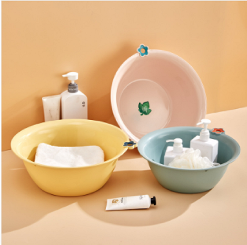 忆家美大号小花悬挂脸盆 5552