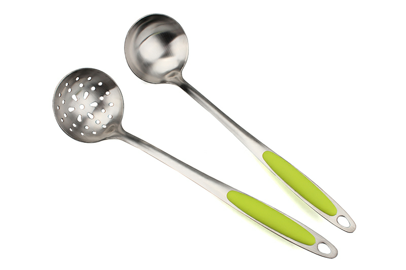 201不锈钢网红祖母绿ins风汤勺漏勺火锅勺套装创意日式料理勺